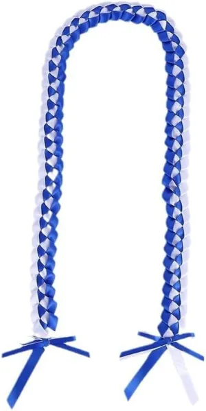 Class of 2024 Graduation Ribbon Lei Kukui Nuts Lei Necklace Chunky Black Hawaiian Bow Necklace Compass Necklace for Women Braided Necklaces For High School College Imitation Kukui Nuts Necklaces