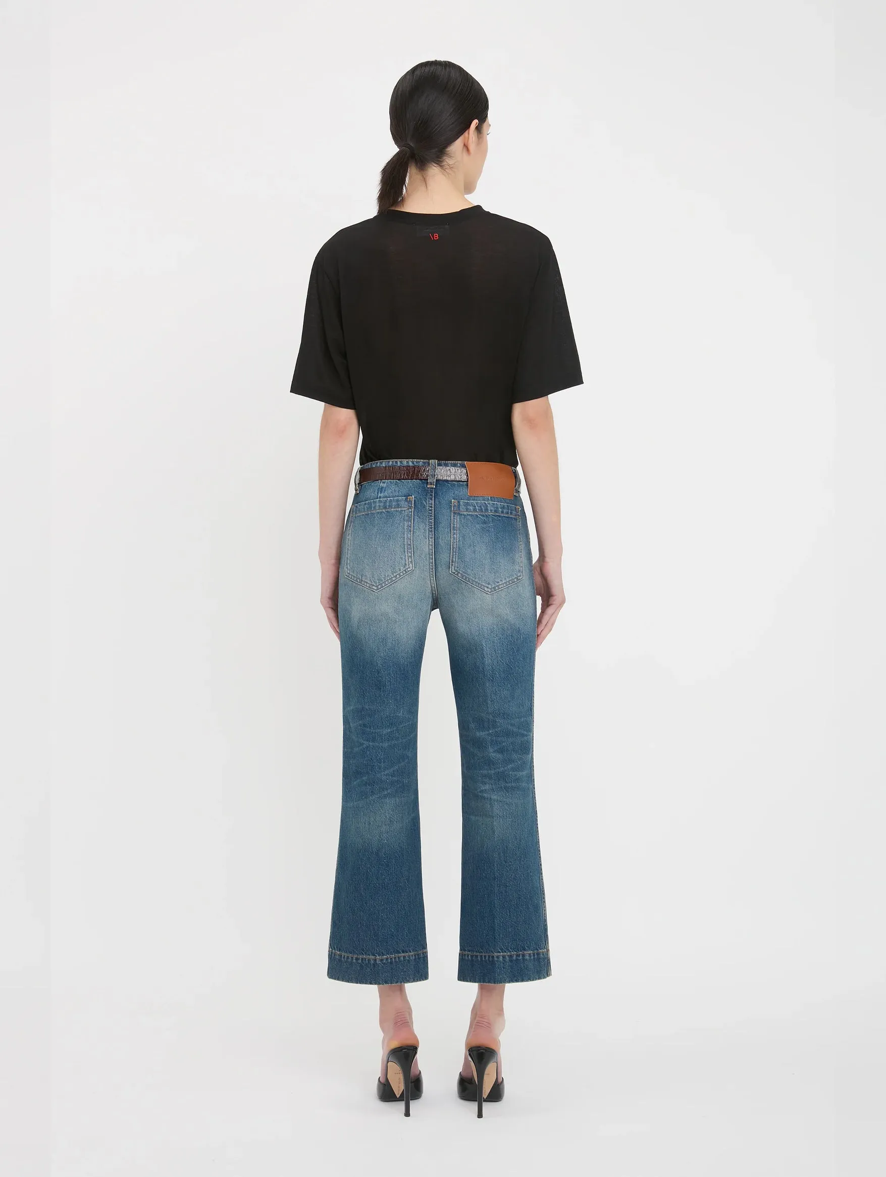 Classic Cotton Crepe T-Shirt In Black