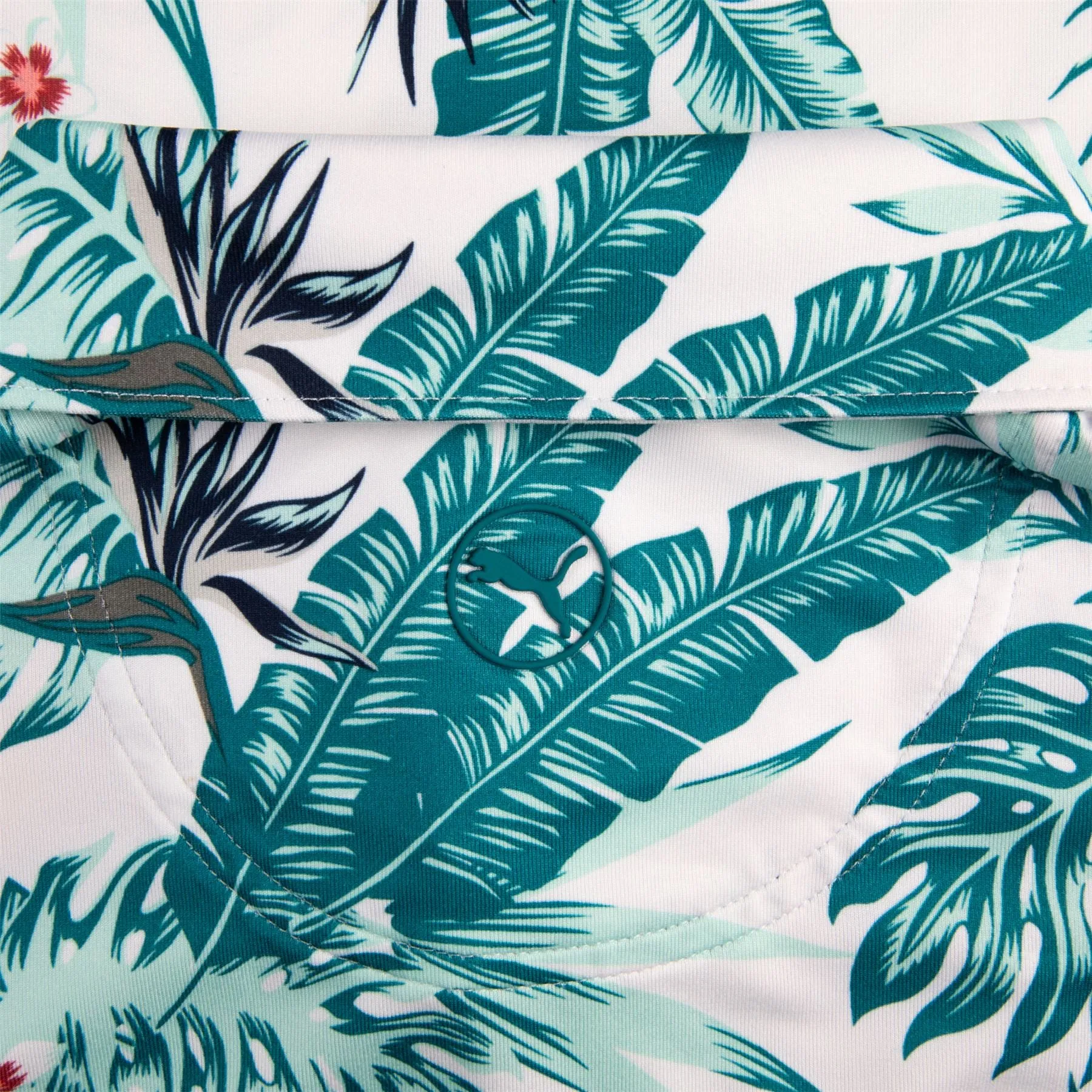 CLOUDSPUN Aloha Polo White Glow-Pacific Green - AW23