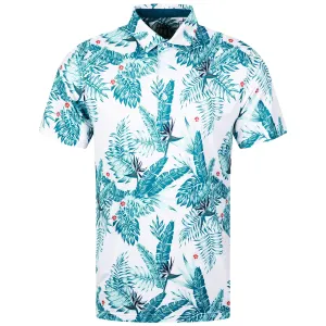 CLOUDSPUN Aloha Polo White Glow-Pacific Green - AW23