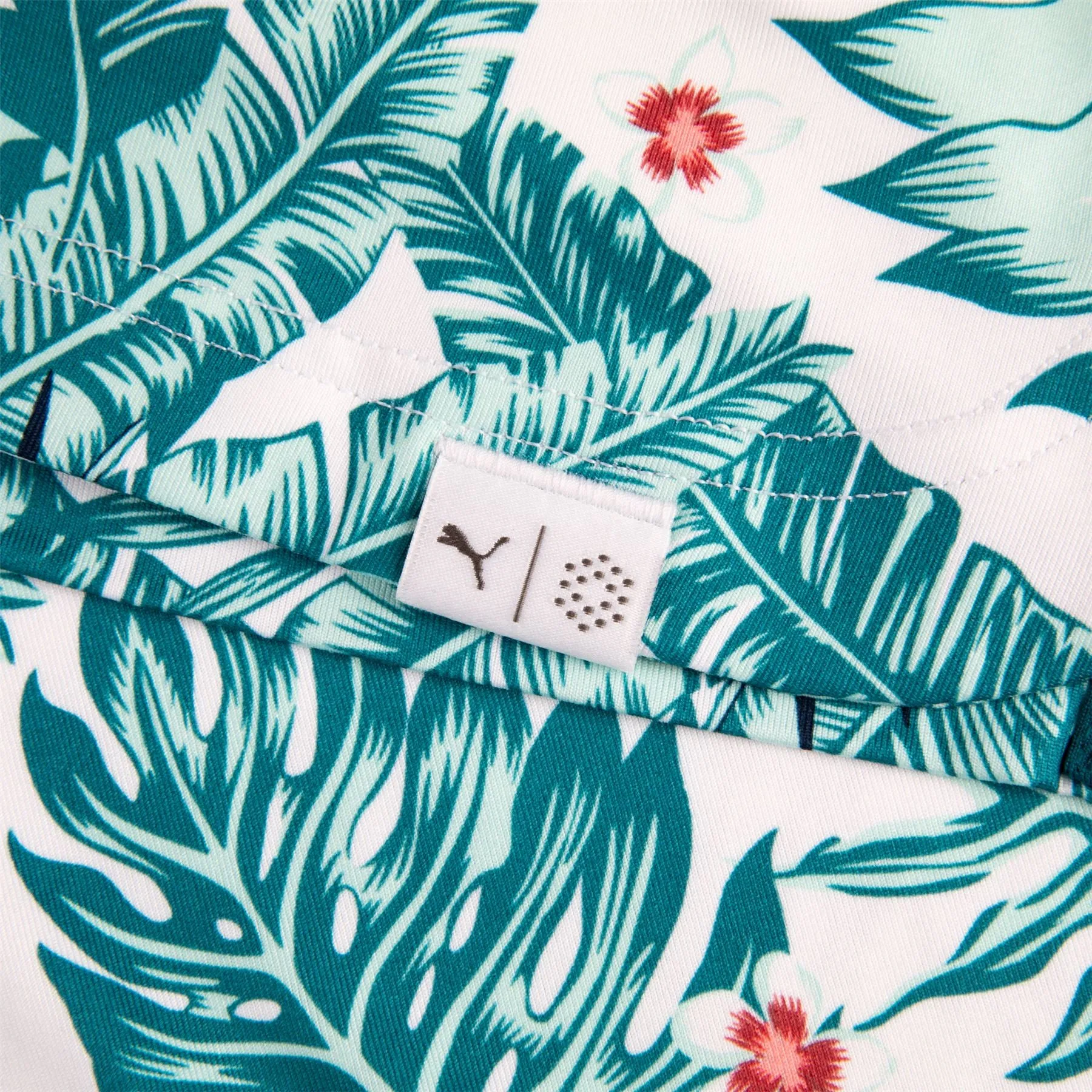 CLOUDSPUN Aloha Polo White Glow-Pacific Green - AW23