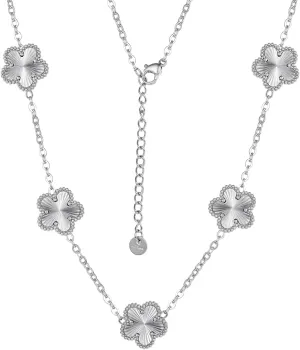 Clover Necklace for Women 18K Gold Plated Stainless Steel Four Leaf Clover Necklace Lucky Simple Dainty Jewelry