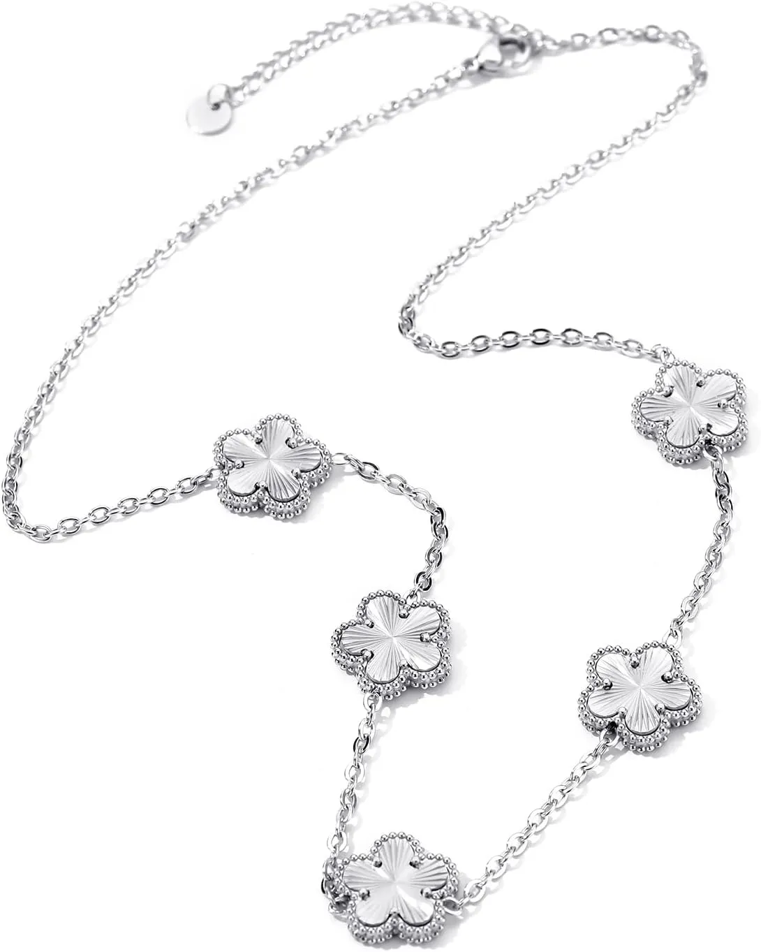 Clover Necklace for Women 18K Gold Plated Stainless Steel Four Leaf Clover Necklace Lucky Simple Dainty Jewelry