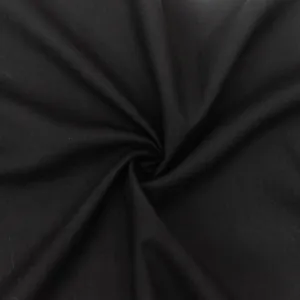 Coal Black Tropical Wool Blend Slubbed Shirting Fabric
