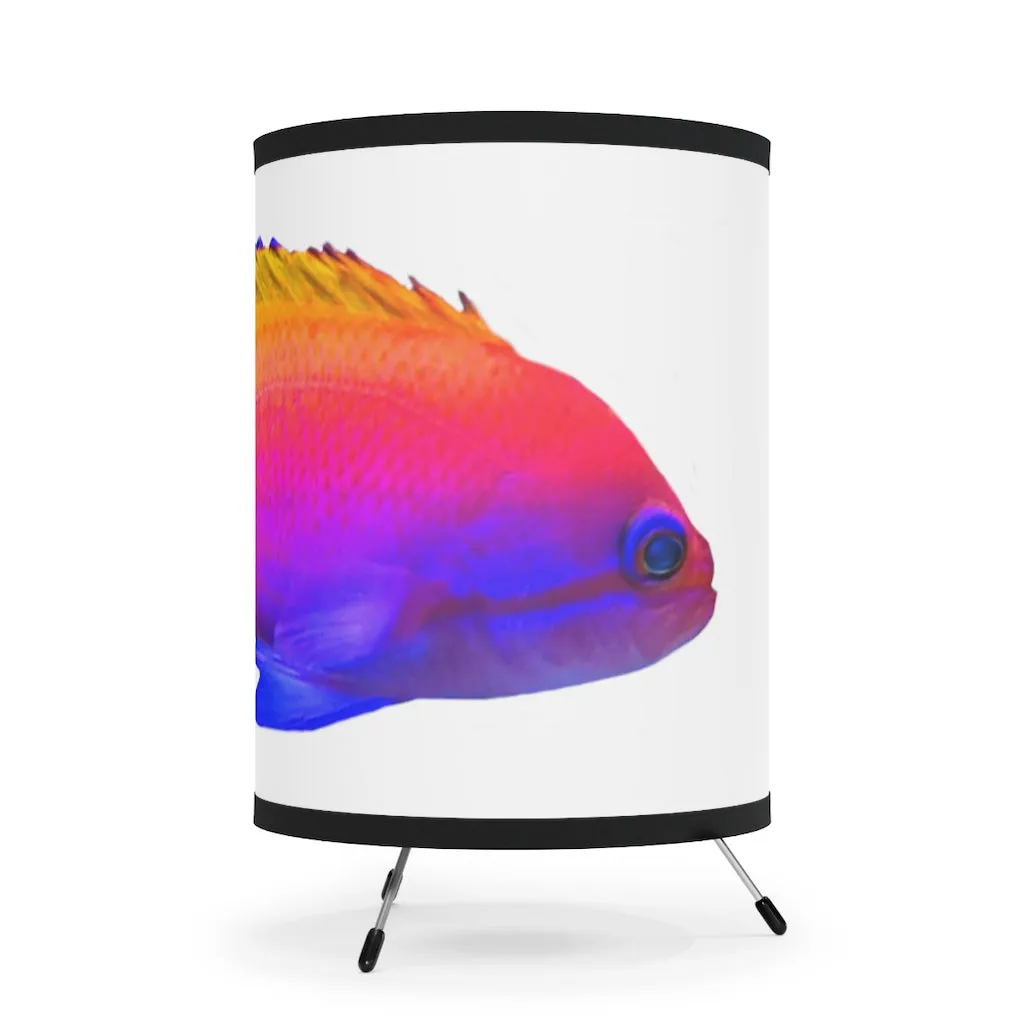 Colored Fish Tripod Lamp with High-Res Printed Shade, US/CA plug