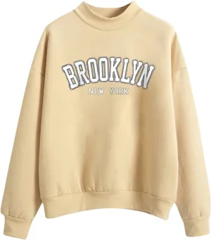 cooki Womens Hoodies Fall Clothes for Women Cute Hoodie for Teen Girls Brooklyn Print Drop Shoulder Hoodie with Pockets Tops