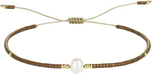 CQUAN CHI Charm Pearl Bracelet Handmade Friendship Seed Bead Bracelets Thin Strings Flat Knot Adjustable Women Bracelets