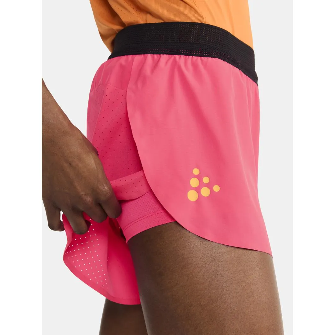 Craft Pro Hypervent Split Shorts - Fuchsia - WOMEN (1914596)