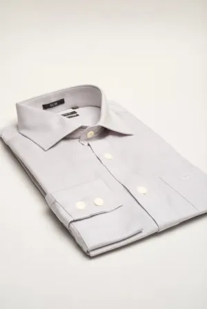 Crocodile Formal Seasonal Plain Slim Fit-Silver Birch