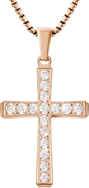 Cross Necklace for Women Trendy 18K Gold/White Gold/Rose Gold Plated Cross Pendant Necklaces for Women Diamond Necklaces for Women Perfect Christian Gift for Her Religious Gold Jewelry