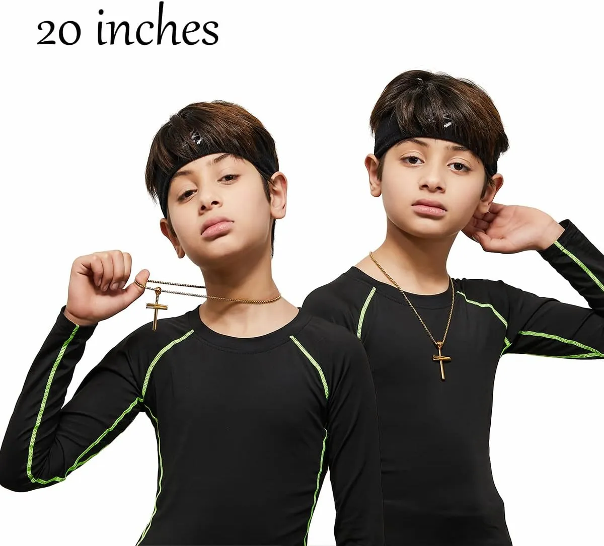 Cross Necklace Men Sports Stainless Steel Baseball Cross Necklaces Boys Gift