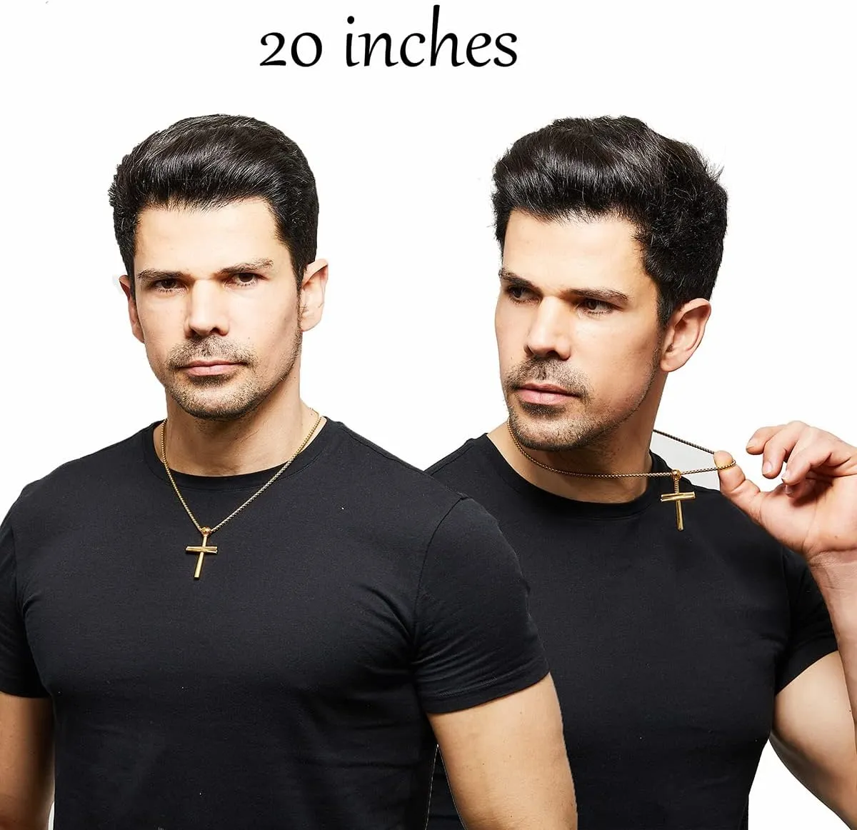 Cross Necklace Men Sports Stainless Steel Baseball Cross Necklaces Boys Gift