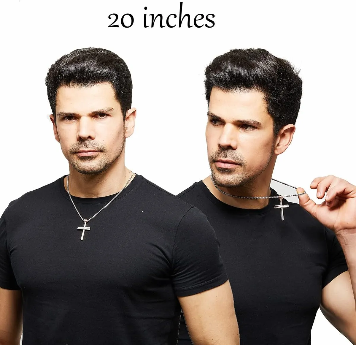 Cross Necklace Men Sports Stainless Steel Baseball Cross Necklaces Boys Gift