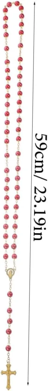 Cross Necklace Prayer Beads Necklaces Crosses Necklace for Women Pearl Necklace Gold Pendant Necklace
