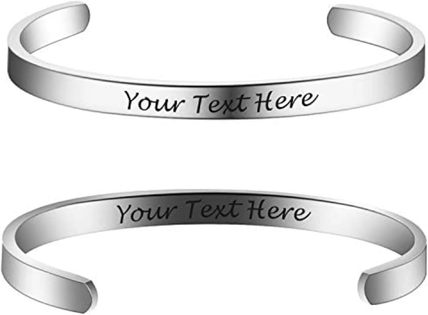 Custom Bracelets, Couple Personalized Bracelet Inspirational Quotes Stainless Steel Engraved Bracelet Best Friends Sisterscustom Friendship Bracelets