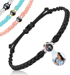 Custom Bracelets with Picture Inside, Picture Bracelet Personalized Photo Projection Bracelets, Valentines Day Birthday Christmas Gifts for Women/Men