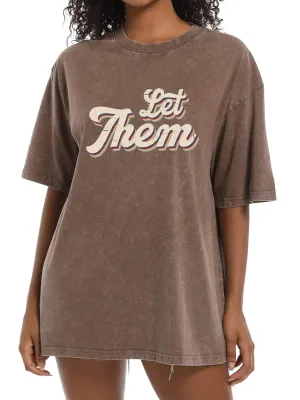 Custom Oversized T Shirts Acid Wash Unisex Tees Personalized Retro Text Shirt Vintage Design Your Own Loose Fit Tee