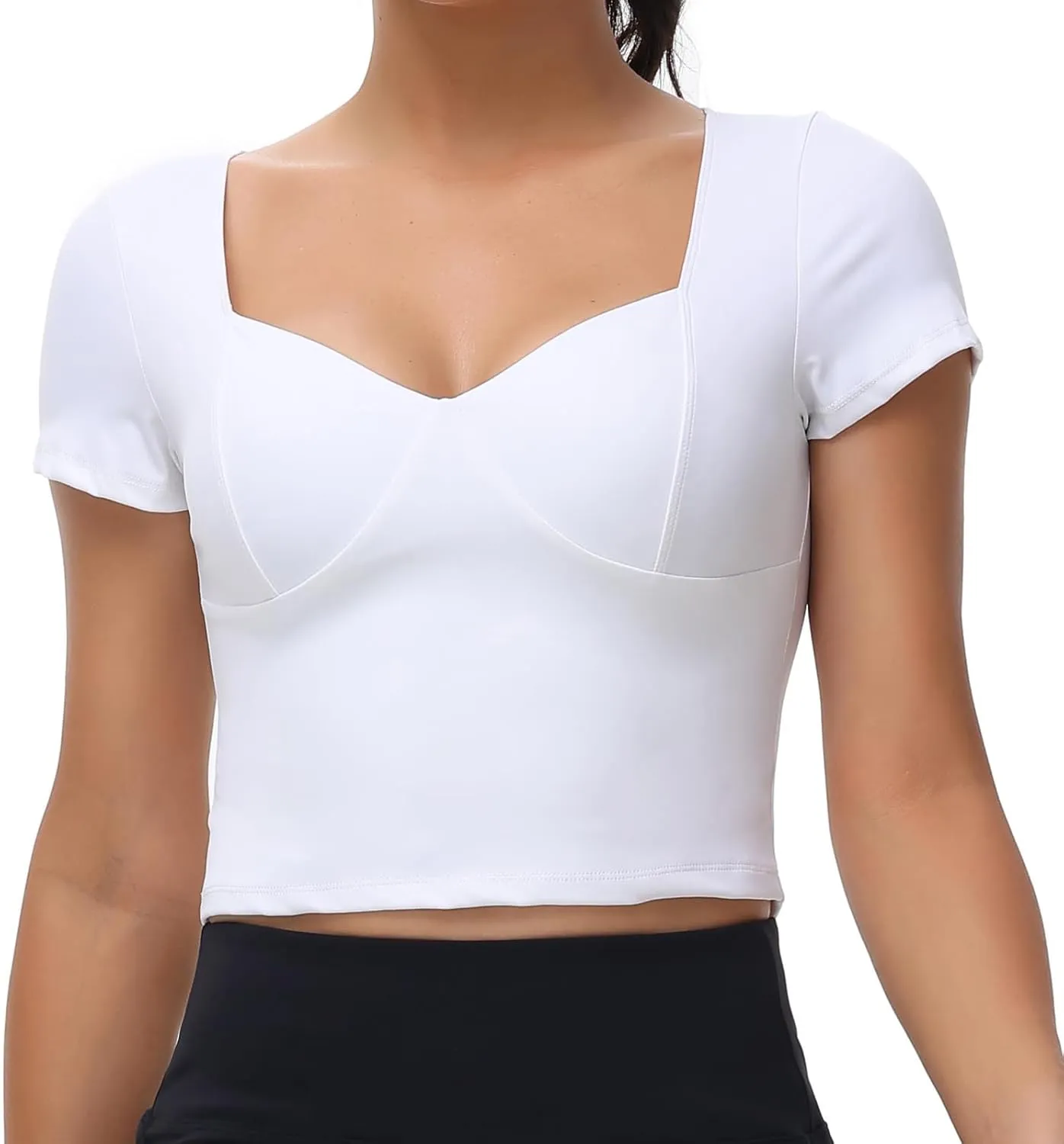 Cute Crop Tank Tops for Women Workout Athletic Gym Yoga Camisole Tee Top Basic Tunic T Shirts Trendy Clothes Summer