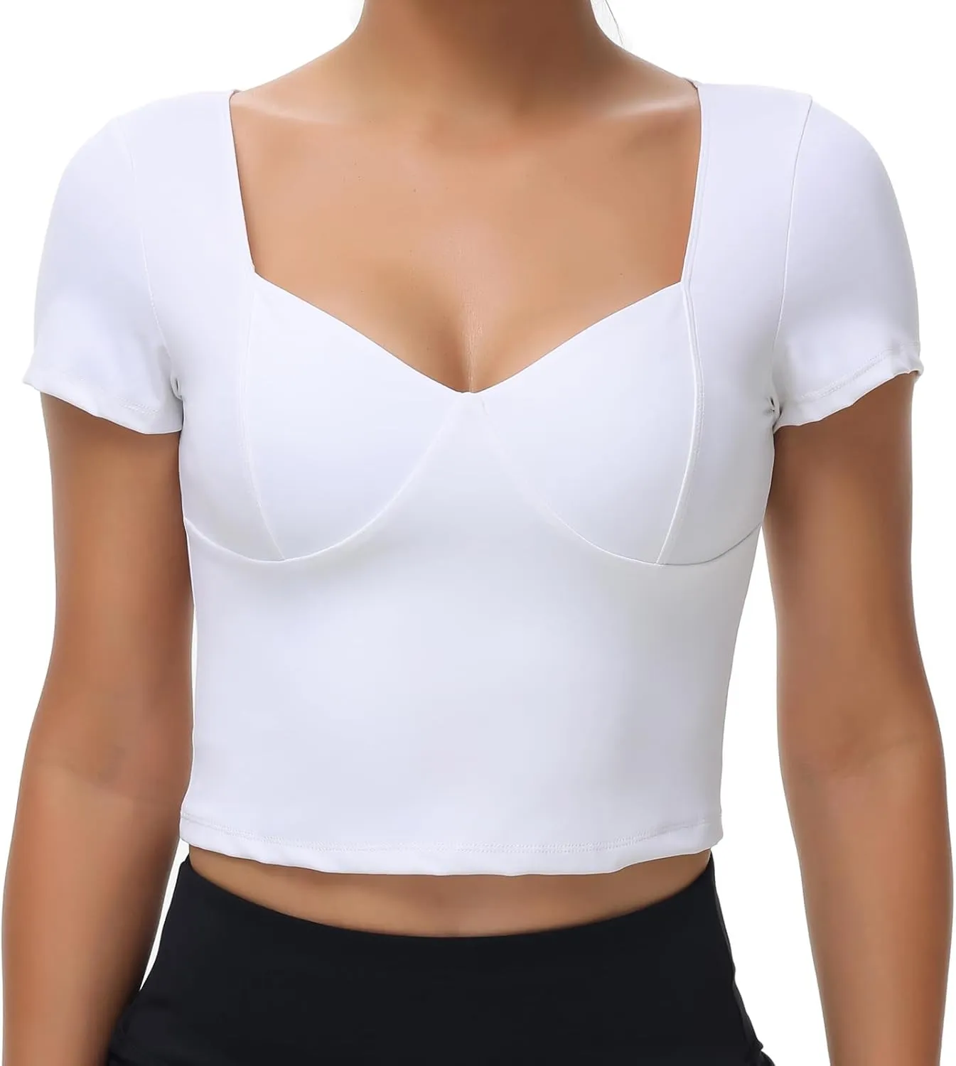 Cute Crop Tank Tops for Women Workout Athletic Gym Yoga Camisole Tee Top Basic Tunic T Shirts Trendy Clothes Summer