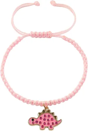 Cute Dinosaur Charm Braided Bracelet Handmade Adjustable Woven Dinosaur Bracelet for Women Men Colorful String Friendship Jewelry Gifts