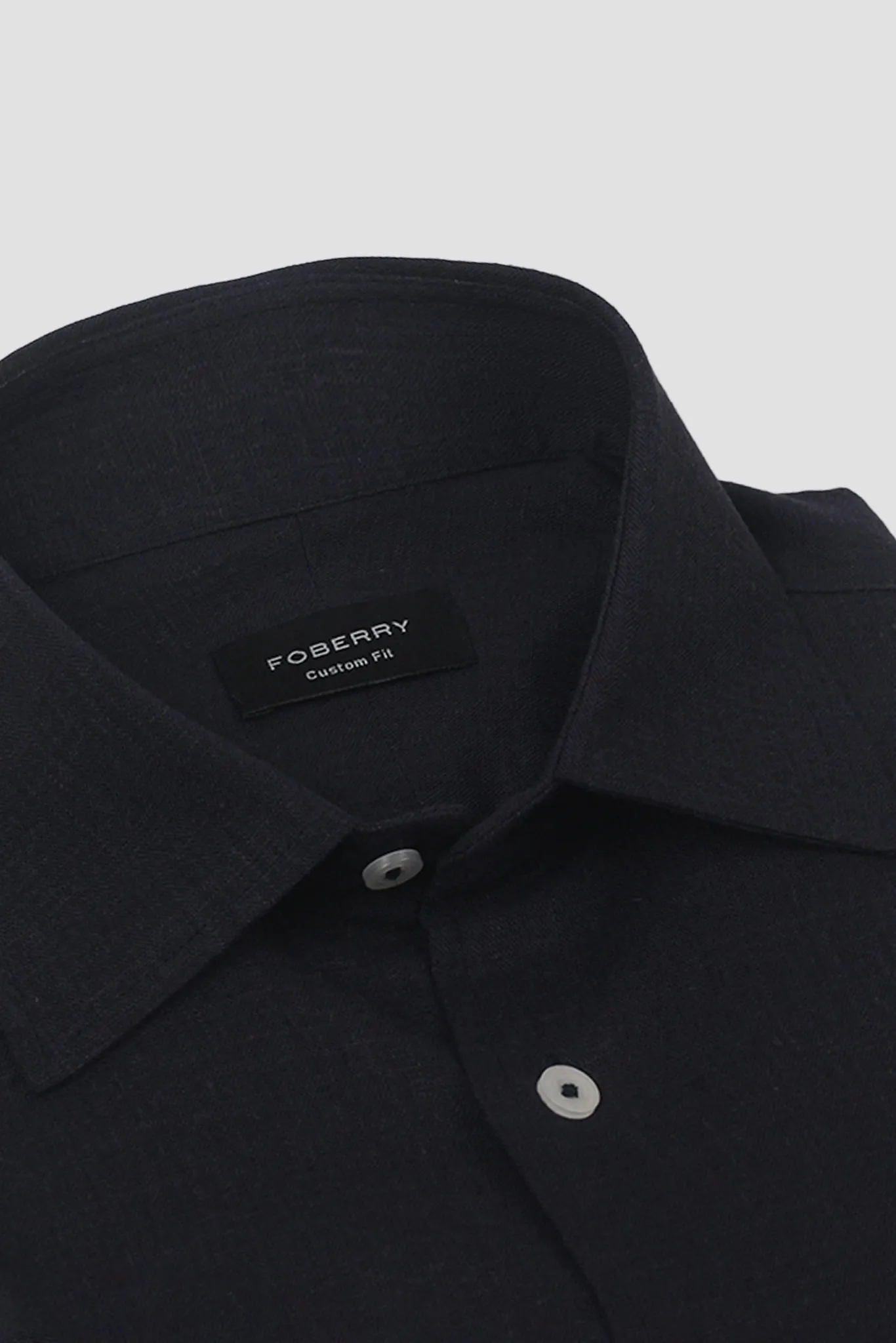 Dark Indigo Blue Linen Shirt
