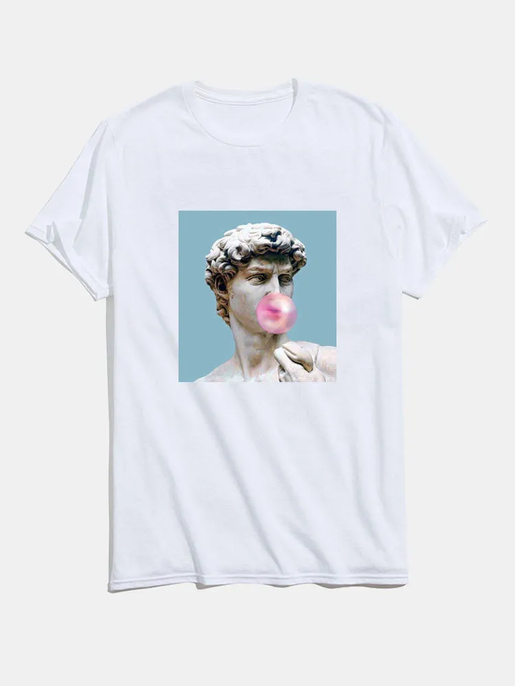 David Status Graphic Cotton T-Shirts