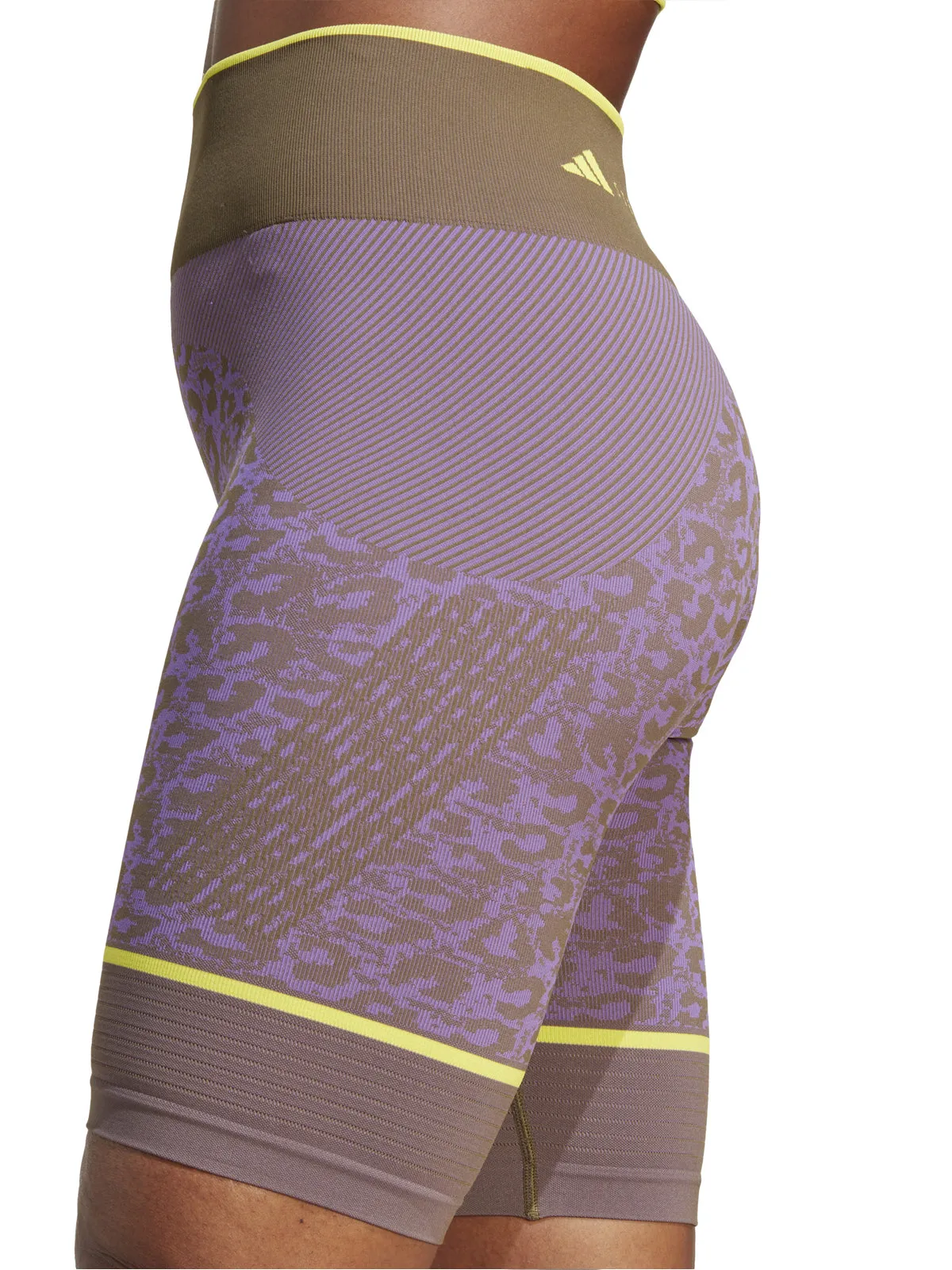 Deep Lilac Leopard Seamless TrueStrength Bike Shorts