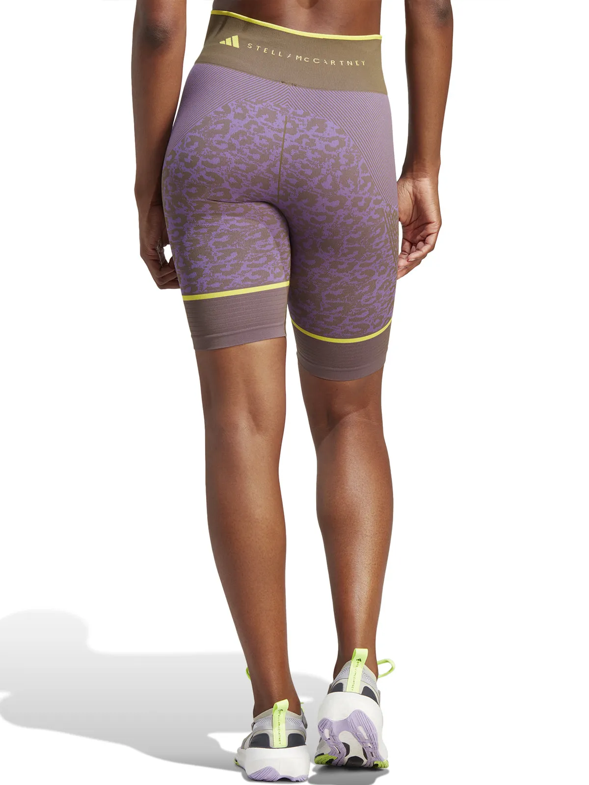 Deep Lilac Leopard Seamless TrueStrength Bike Shorts