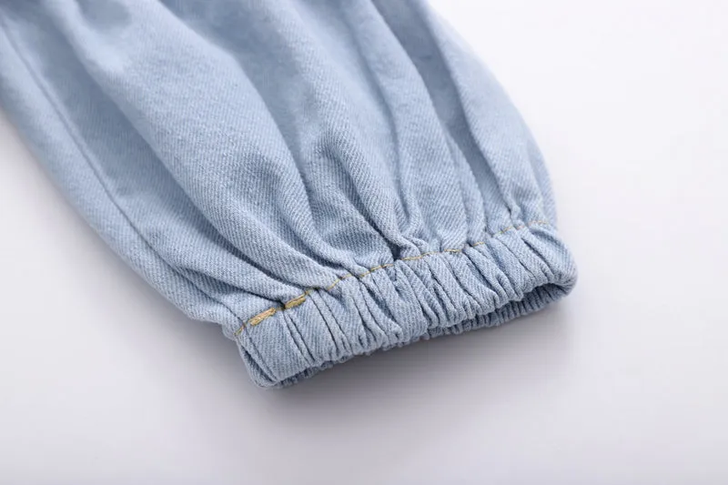 DENIM CROPPED TOP