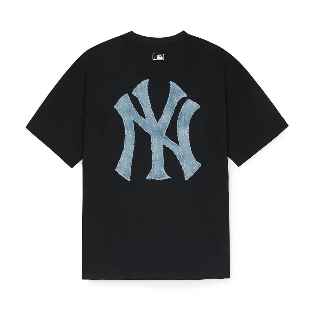 Denim-Like Monogram Big Lux Oversized-Fit T-Shirt New York Yankees