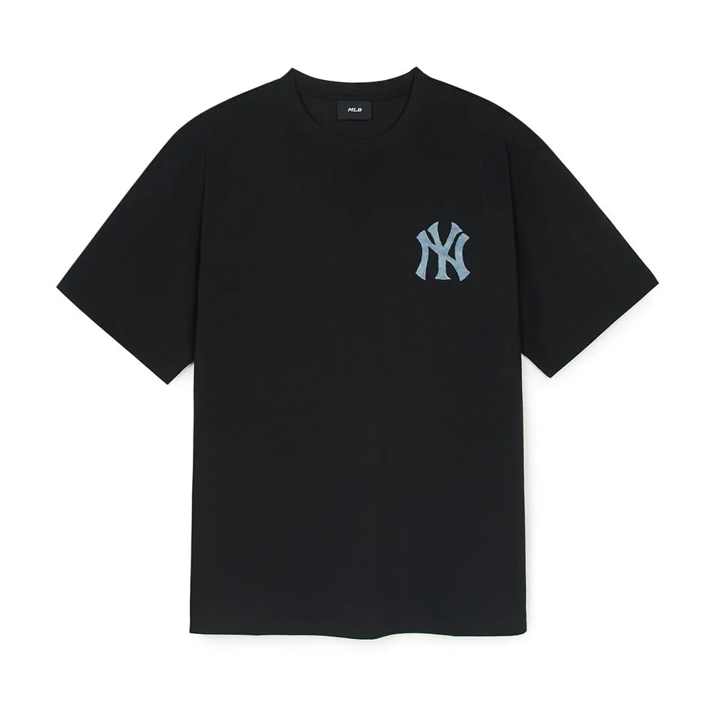 Denim-Like Monogram Big Lux Oversized-Fit T-Shirt New York Yankees