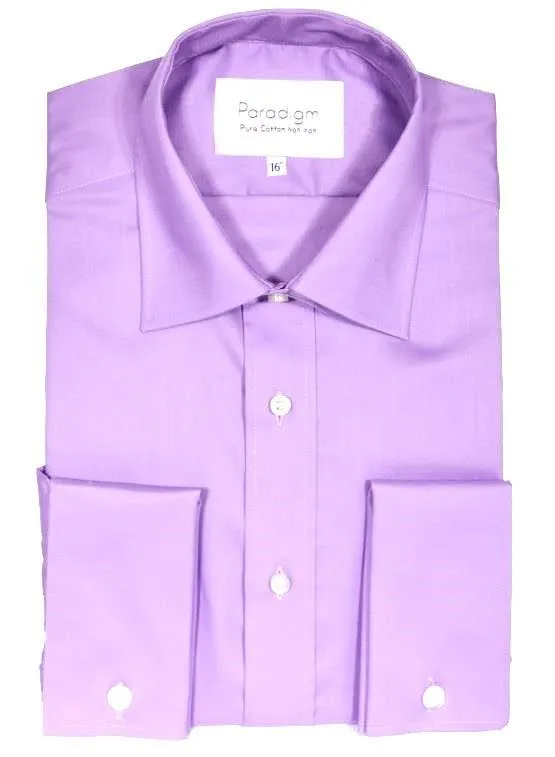 Double Two/Paradigm Men's Double Cuff Pure Cotton Non Iron Formal Shirts Size 14.5 - 23, 7 Colours