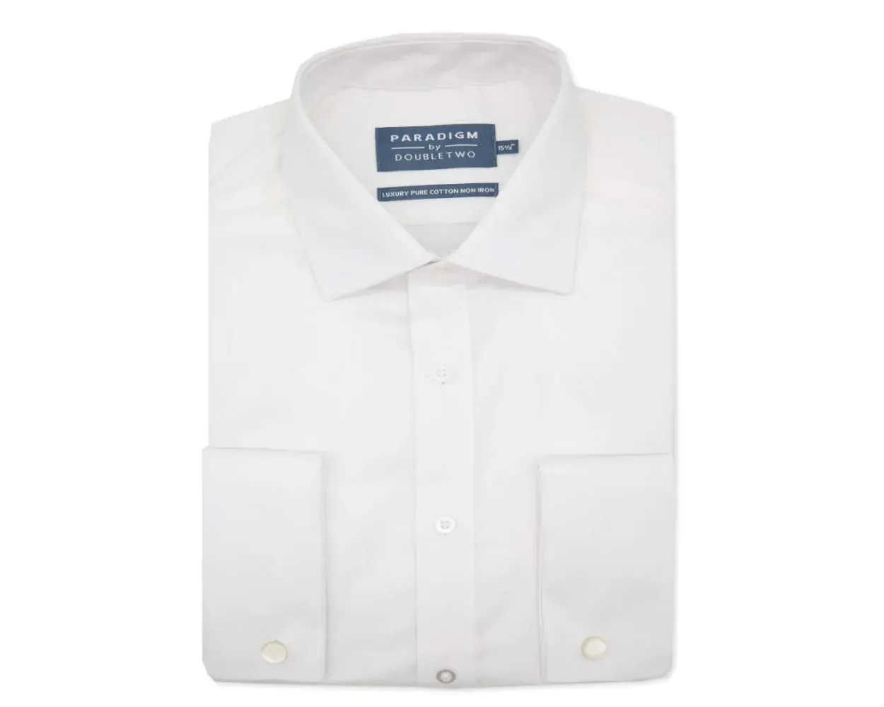 Double Two/Paradigm Men's Double Cuff Pure Cotton Non Iron Formal Shirts Size 14.5 - 23, 7 Colours
