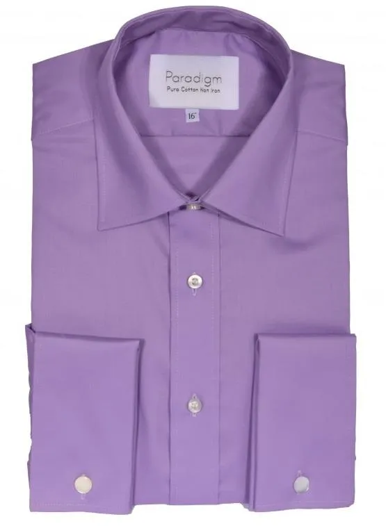 Double Two/Paradigm Men's Double Cuff Pure Cotton Non Iron Formal Shirts Size 14.5 - 23, 7 Colours