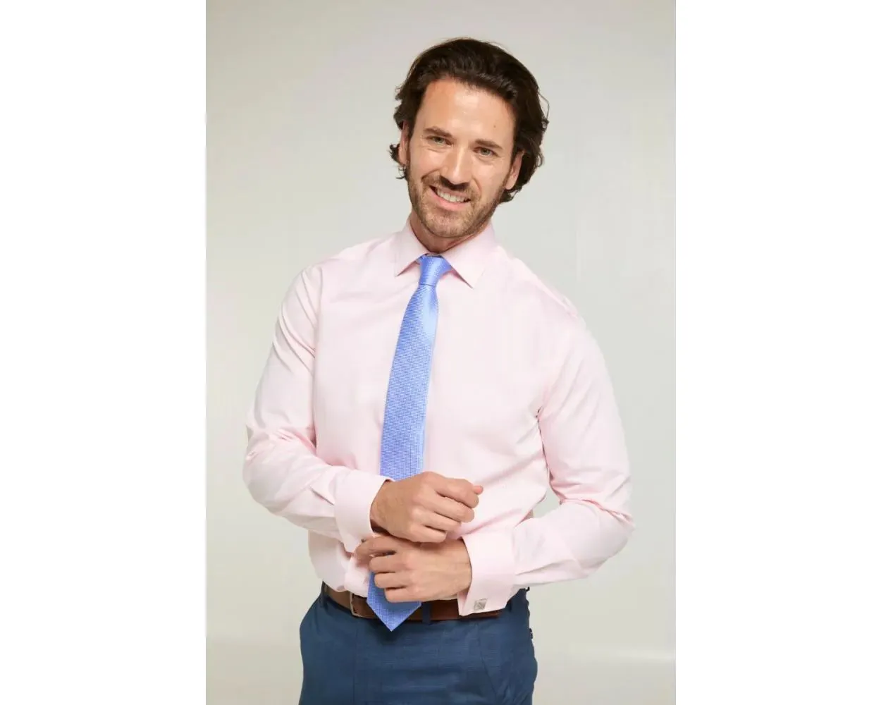 Double Two/Paradigm Men's Double Cuff Pure Cotton Non Iron Formal Shirts Size 14.5 - 23, 7 Colours