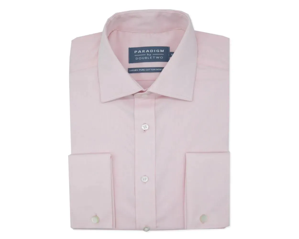 Double Two/Paradigm Men's Double Cuff Pure Cotton Non Iron Formal Shirts Size 14.5 - 23, 7 Colours