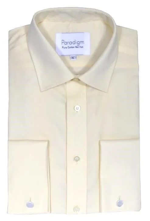 Double Two/Paradigm Men's Double Cuff Pure Cotton Non Iron Formal Shirts Size 14.5 - 23, 7 Colours