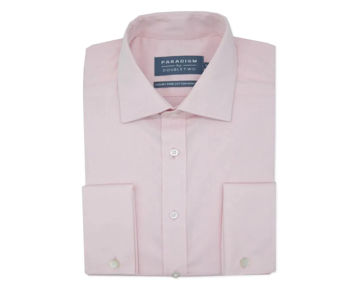 Double Two/Paradigm Men's Double Cuff Pure Cotton Non Iron Formal Shirts Size 14.5 - 23, 7 Colours