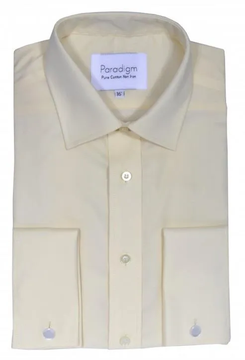 Double Two/Paradigm Men's Double Cuff Pure Cotton Non Iron Formal Shirts Size 14.5 - 23, 7 Colours