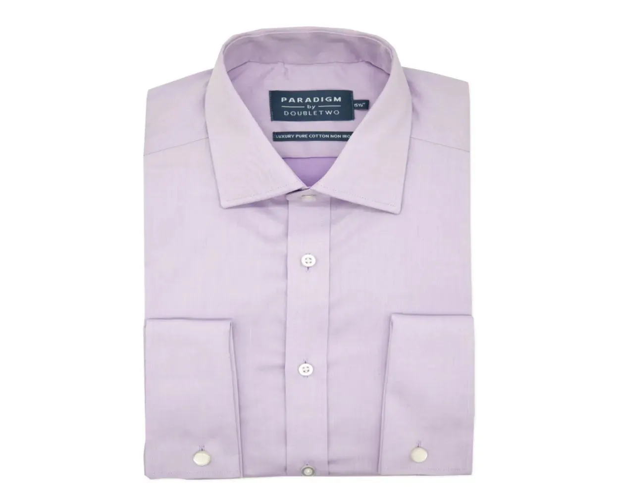 Double Two/Paradigm Men's Double Cuff Pure Cotton Non Iron Formal Shirts Size 14.5 - 23, 7 Colours