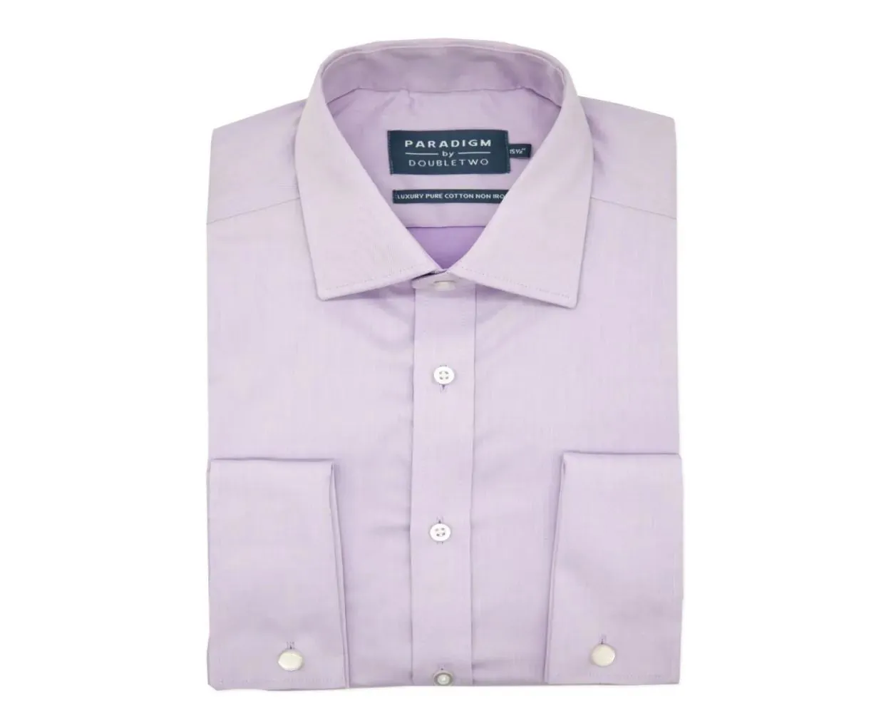 Double Two/Paradigm Men's Double Cuff Pure Cotton Non Iron Formal Shirts Size 14.5 - 23, 7 Colours