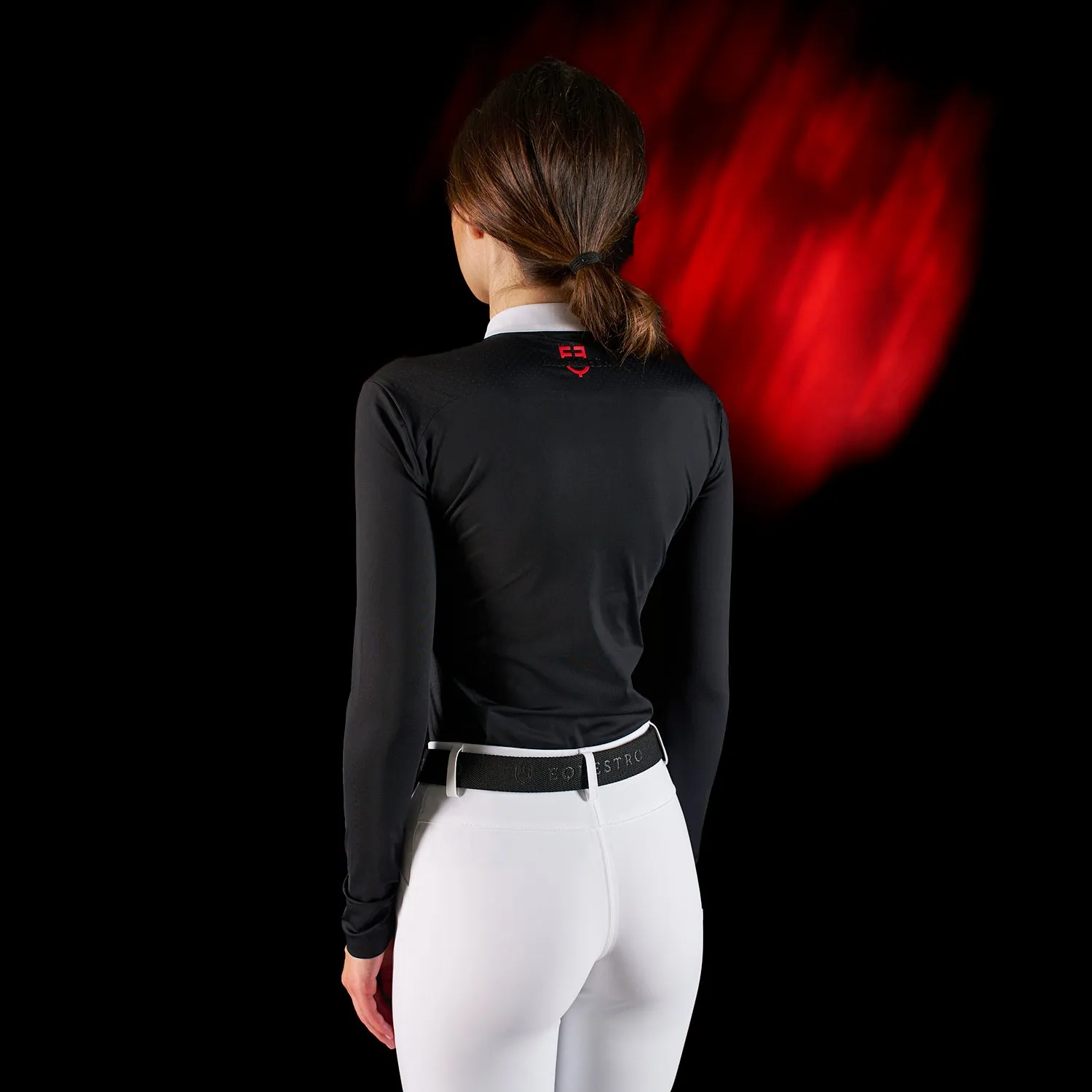 Equestro Ridertechnology Women's Competition Polo L/S with Zip
