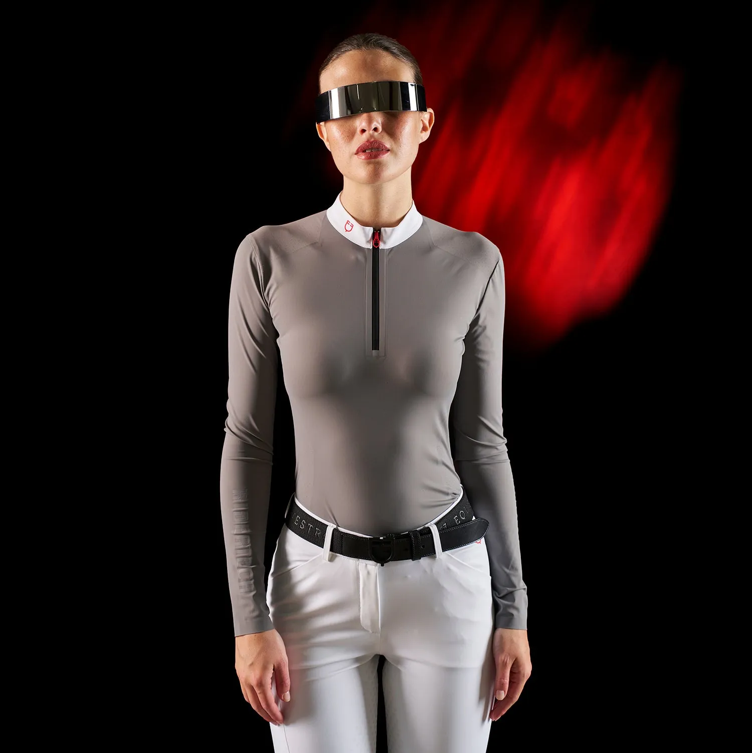 Equestro Ridertechnology Women's Competition Polo L/S with Zip