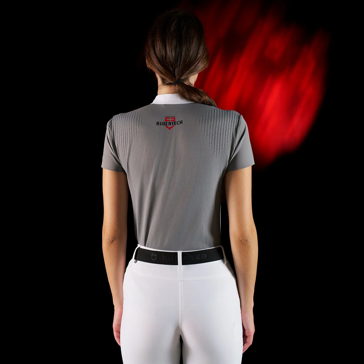 Equestro Ridertechnology Women's Competition Polo S/S with Buttons
