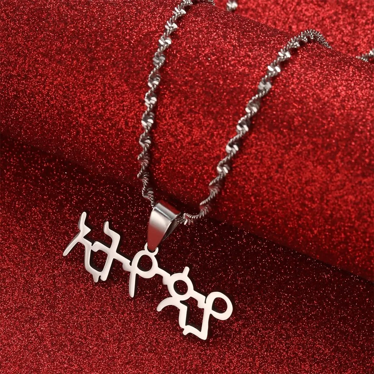 Ethiopia Amharic Name Necklace Personalized Nameplate Jewelry Customize Your Own Necklaces