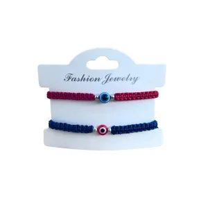 Evil Eye protection Bracelet for Men Women unisex Red and Blue String Rope Braided Bracelet Charm Adjustable Handmade Friendship Bracelets Couple Amigos Proteccion