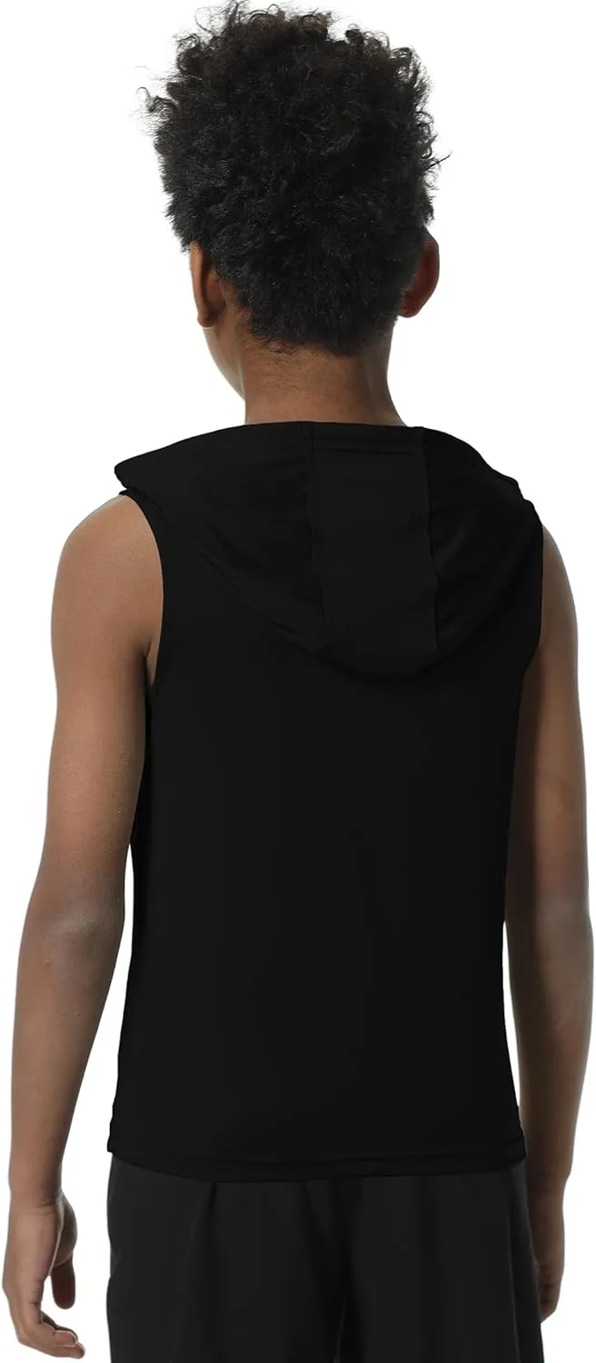 EXARUS Boys Athletic Shirts Short Sleeve Quick Dry Workout Tee Active Performance T-Shirts for Kids 6-16Y
