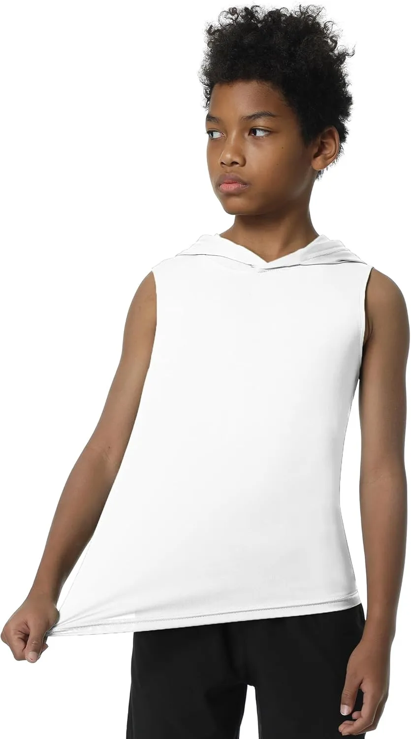EXARUS Boys Athletic Shirts Short Sleeve Quick Dry Workout Tee Active Performance T-Shirts for Kids 6-16Y