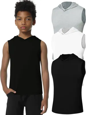 EXARUS Boys Athletic Shirts Short Sleeve Quick Dry Workout Tee Active Performance T-Shirts for Kids 6-16Y