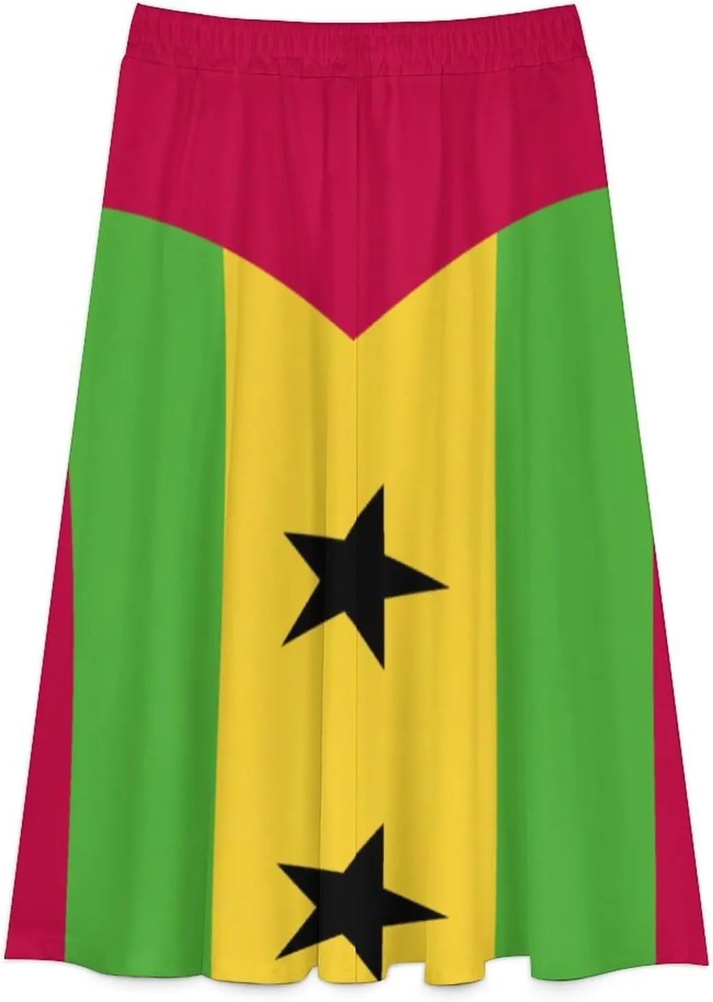 Fattyeery Skirts for Womens Sri Lanka Flag Summer Pleated High Waisted Long Skirt Casual Skirt for Beach Party Holiday Dress